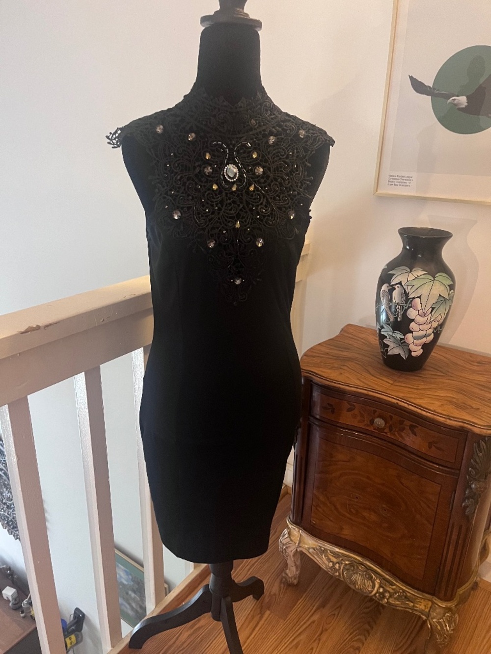 Vintage Y2K Black Arden B cocktail Dress Sz Small